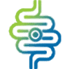 Illustration of a winding digestive tract with a central circular design, symbolizing the gastrointestinal system."